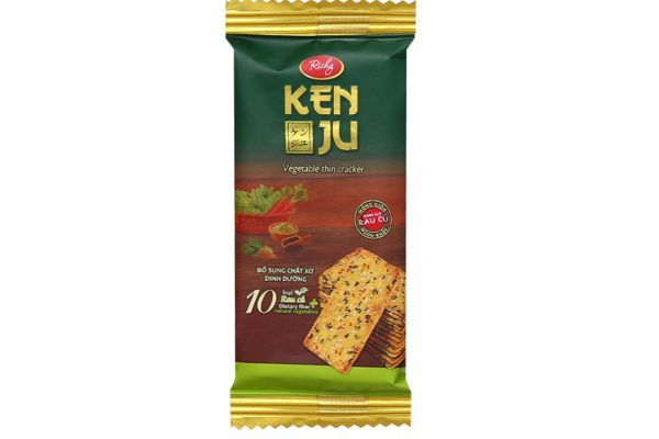 1 cái bánh quy Kenju bao nhiêu calo, kem dẻo, rau củ, nougat hành kẹp phô mai, trong, richy, ăn có béo không