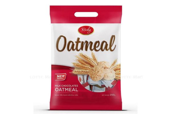1 cái bánh yến mạch Oatmeal Richy bao nhiêu calo, Hàn Quốc , kẹo, ăn có béo không